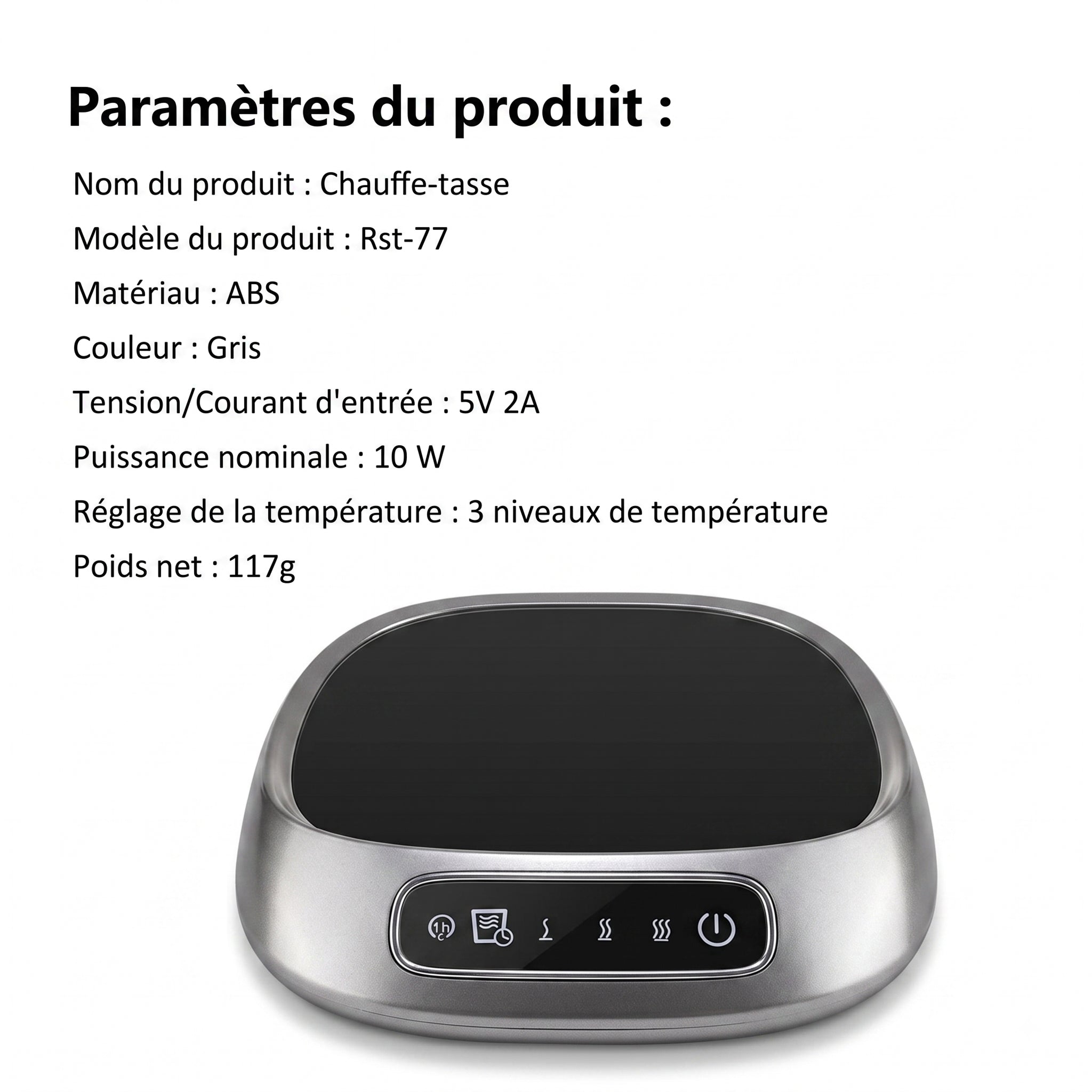 WarimCovi Chauffe Tasse Électrique USB 3 Températures