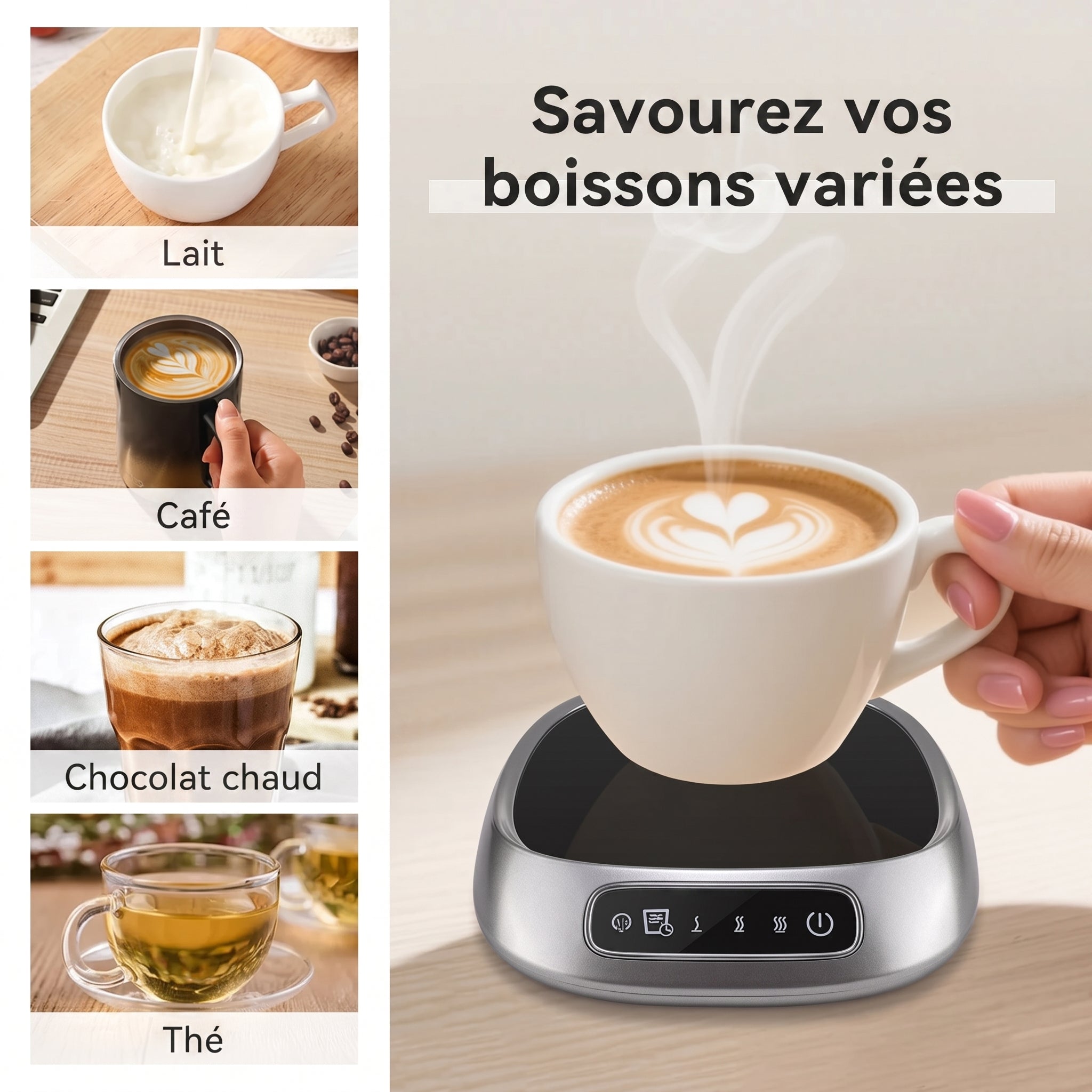 WarimCovi Chauffe Tasse Électrique USB 3 Températures
